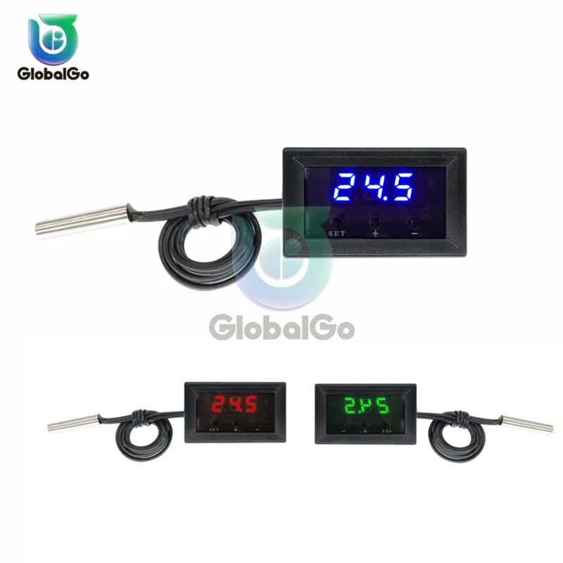 

W1209 DC 12V LED Digital Thermostat Temperature Control Switch Thermometer Thermo Controller Plate Tester NTC Sensor