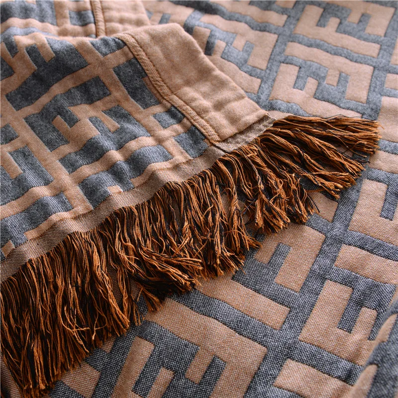 Бамбуковое волокно Лето Прохладное прохладное ощущение диван кисточкой горд карамель одеяло для взрослых 2,0 детей 1,5 м марлевые кровати