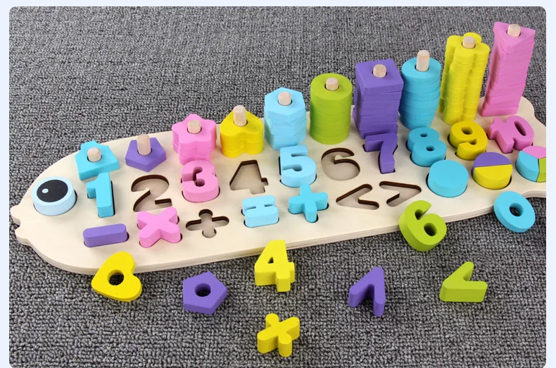 Монтессори Обучающие деревянные игрушки для детей математическая игрушка учение считать цифры цифровое соответствие