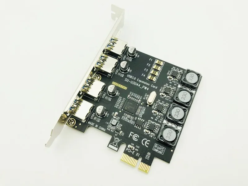 USB 3.0 PCI-E Card 4Port USB3.0 HUB PCI Exprss PCI-E to USB 3.0 Expansion Card Adapter 5Gbps For Desktop Computer Components New