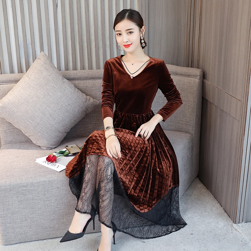 velvet dresses 2018