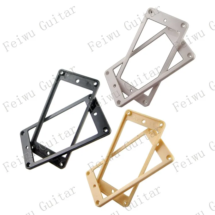 

2 Piar Cream Plastic Flat Electric Guitar Humbucker Pickup Ring Frame Mounting Ring Neck&bridge Pickup Ring 4mmx4mm