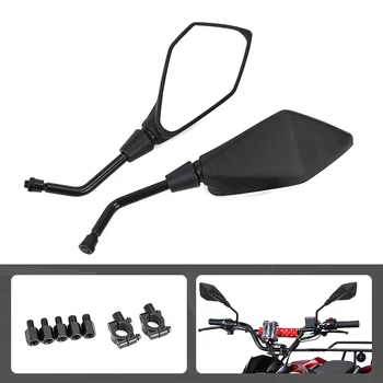 

Pair ATV Rear View Side Mirror Motorcycle Rearview Mirror with 8mm 10mm Clockwise For Yamaha Honda Polaris Sportsman Can Am