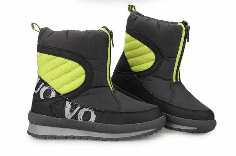 Нескользящие Детские модные ботинки; Новое поступление; Uovo; брендовые зимние ботинки для мальчиков и девочек; теплая детская обувь; Botas Size30-38