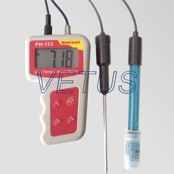 PH 113 High precision Portable ph temperature meter testing machinein