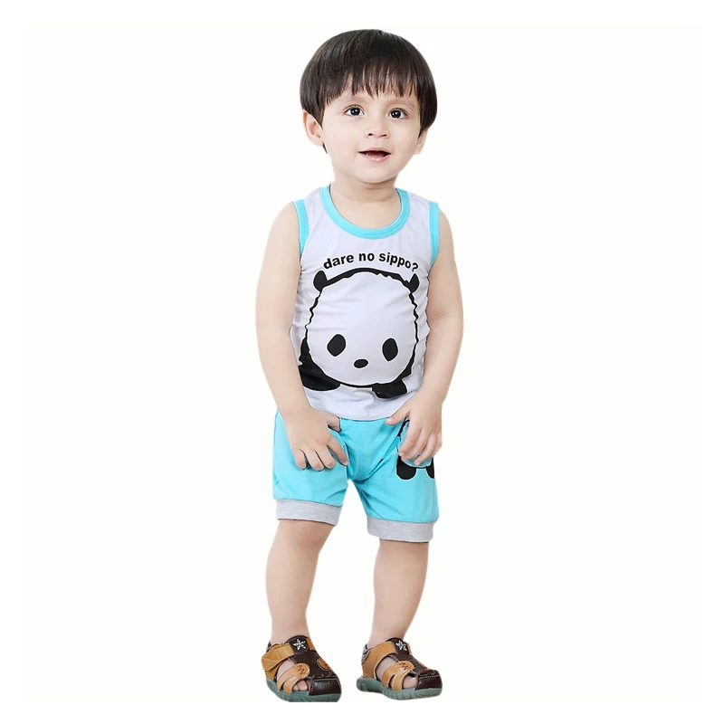 Little Dude 2 Piece Clothing Set T shirt short pants Baby boy Muscle