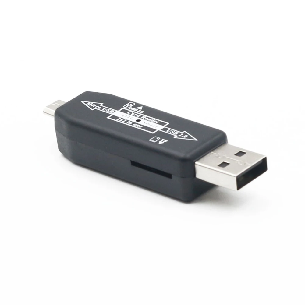 2 в 1 USB OTG картридер Универсальный Micro USB OTG TF/SD Card Reader телефон расширение адаптер DJA99