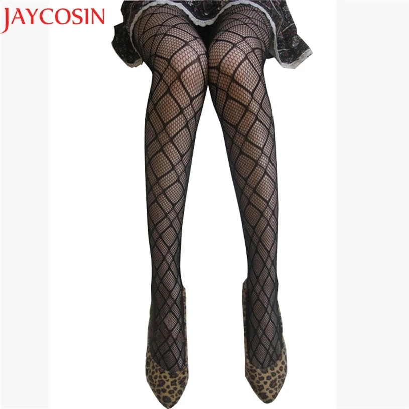 

JAYCOSIN Tights Lace Sexy Stockings Female Thigh High Women's Net Fishnet Bodystockings Pattern Pantyhose Tights Stockings 9.5