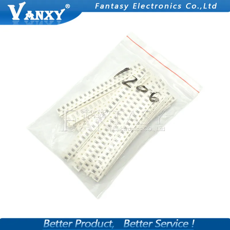 1206 SMD Resistor Kit 1/4W 0.25W 5% 1 ohm~10 Mohm component diy kit 33Value * 20pcs = 720pcs