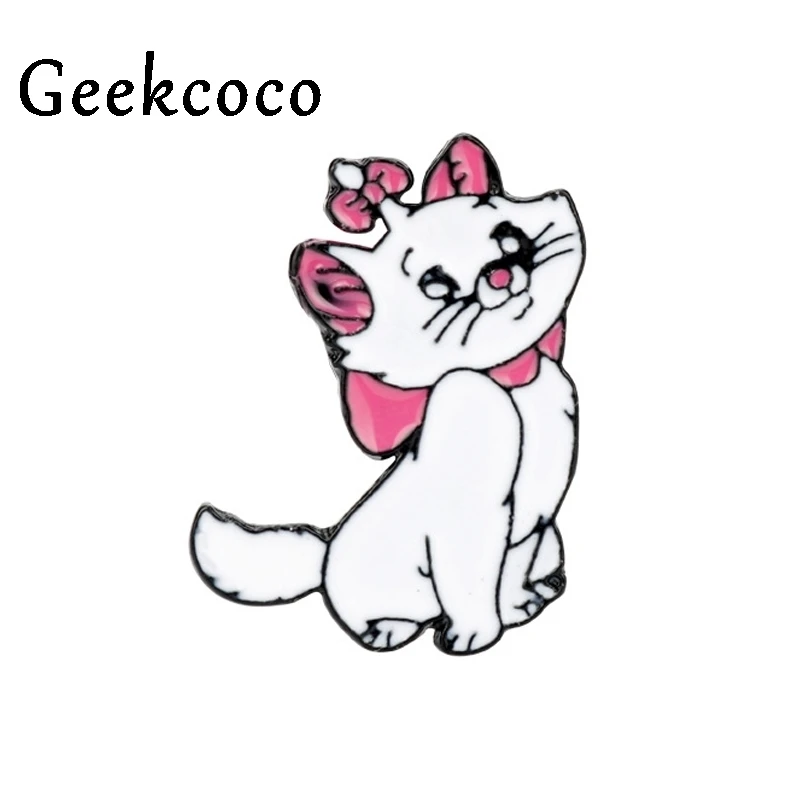

Marie Cat Cute style Enamel Pins Gift Jewelry Para Bag Clothes Shirts Hat Backpack Insignia Brooches Badges For Girl Women J0384