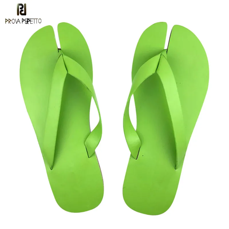 

Prova Perfetto Fashion Tabi Slippers Street Candy Color Flip-flops Summer Beach Shoes Woman Casual Soft-soled Women's Sandals