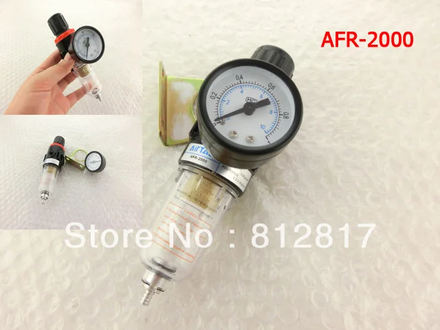 

AFR-2000 9.9kgf/cm2 Adjustable Polycarbonate Air Pneumatic Filter Regulator 1/4"PT