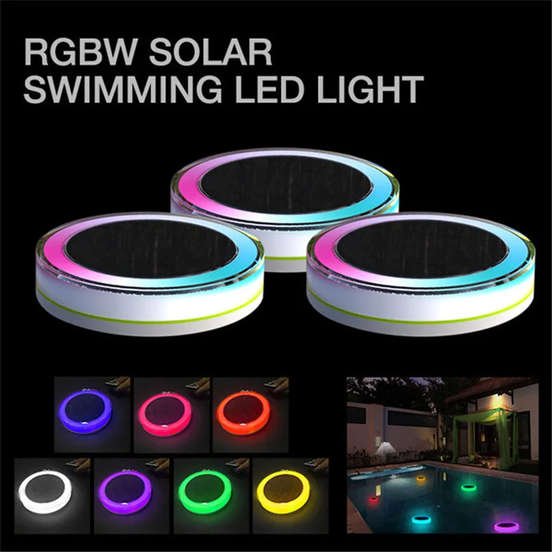 

Led Swimming Pool Led RGB Solar Powered Waterproof IP68 Pond Lights RGB Underwater Light Outdoor Party Decor Light Floating