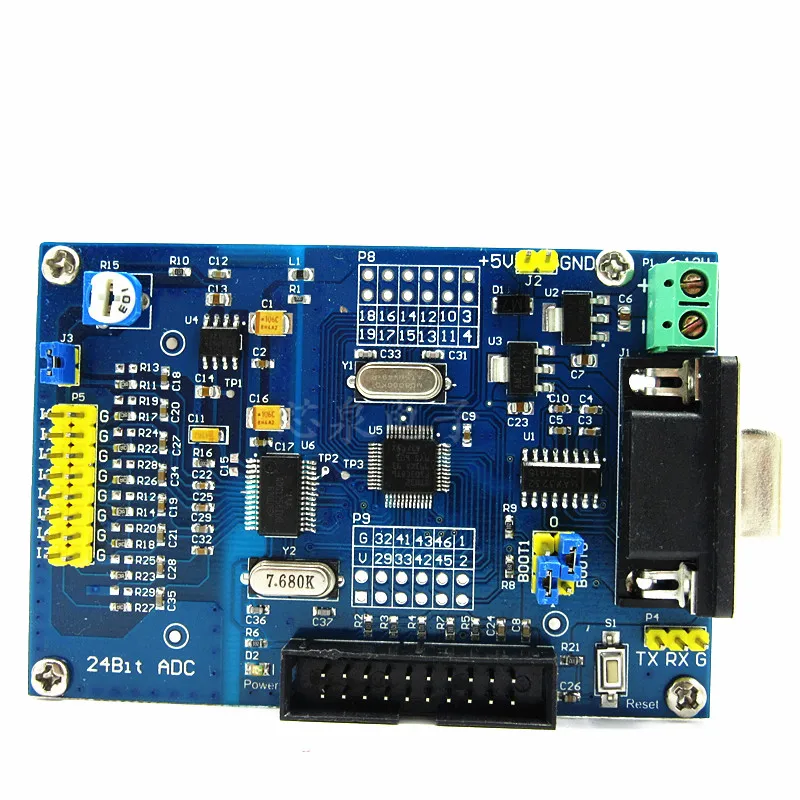 

High Precision Acquisition Module ADS1256+STM32F103C8T6 Industrial Control Development Learning Board 24 Bit ADC Power Supply