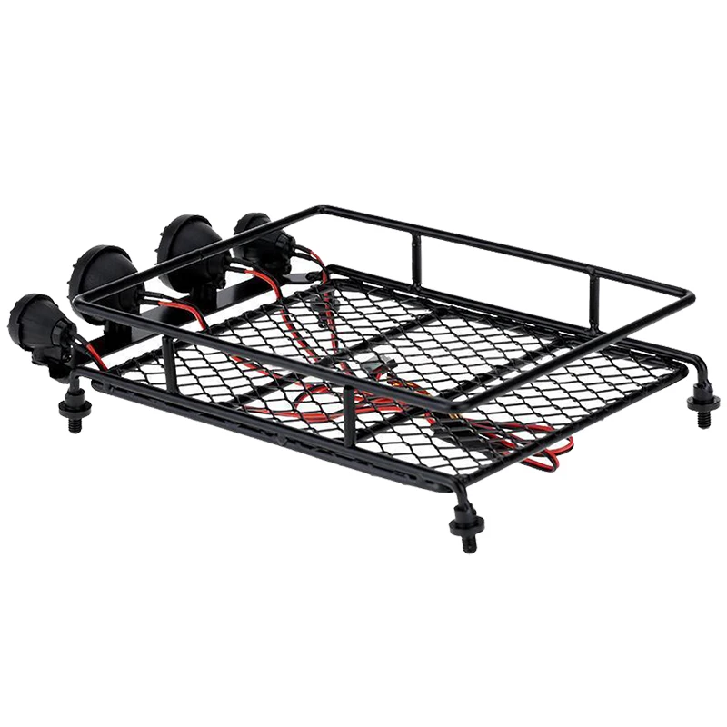 

Roof Luggage Rack with LED Light Bar for 1/10 car Crawler