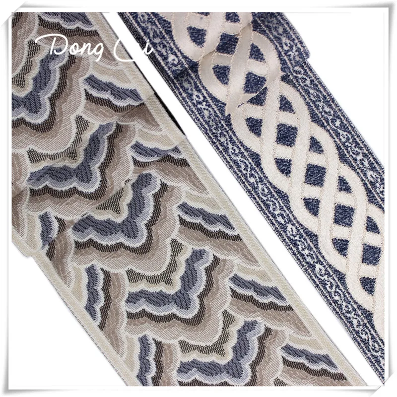 

Wide Ribbon tweed home textile Embroidery lace Japanese style handmade curtain accessorie lace trims webbing 2yards/lot