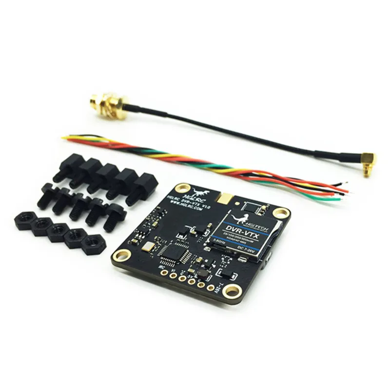 

HGLRC 30.5*30.5mm 5.8GHz 40CH DVR-VTX FPV Transmitter AIO RP-SMA Female/SMA Female for RC Drone