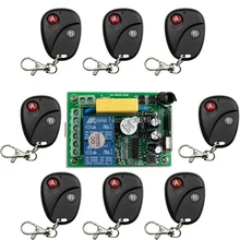 AC220V 2CH 2 Channe Беспроводной дистанционного Управление переключатель Системы teleswitch 1* приемник+ 8* передатчики для Приспособления открытия двери гаража