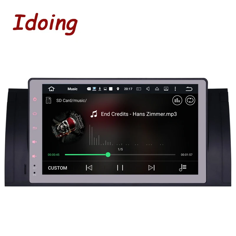 Best Idoing 2GB+16G Steering-Wheel 1Din Android6.0 For BMW E39/38/53 Car DVD Multimedia Player Navigation Built-in 3G Dangle Radio 1