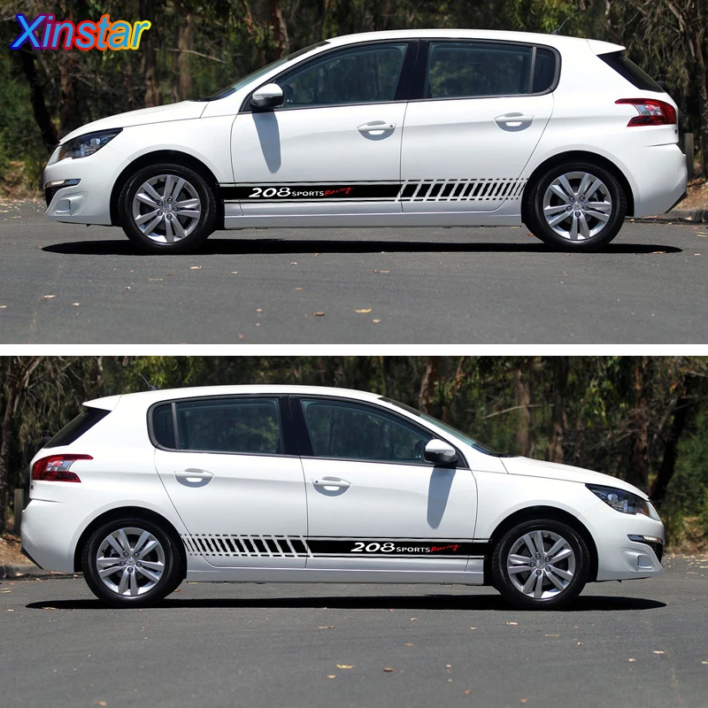 2 шт./лот kk наклейка на боковой кузов автомобиля для Peugeot 106 108 206 208 306 308 508 2008