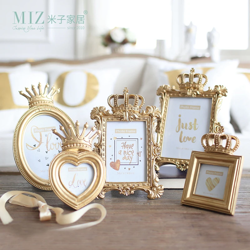 

Miz 1 Piece Bachelor Style Gold Luxury Picture Frame for Home Photo Frame Set