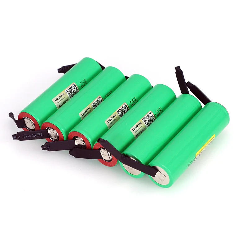 LiitoKala 3,7 V 18650 2500 mAh батарея INR1865025R 3,6 V разрядка 20A специальная батарея питания+ DIY никелевый лист