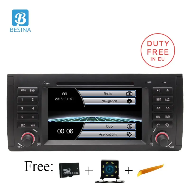Автомобильный мультимедийный плеер Besina 2 Din для BMW E39 X5 M5 E53 стерео радио GPS CD DVD