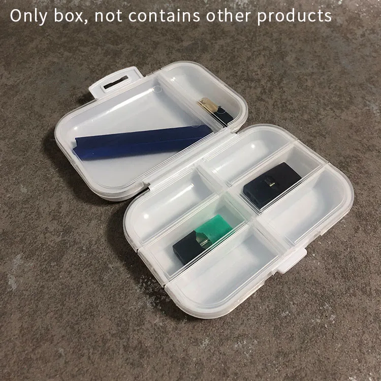 

1pc 8 slots portable storage box For JUUL cartridge Pods carrying Box For MYLE PHIX Pods Storage Case vape accessories case