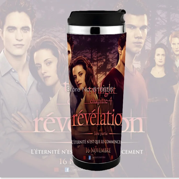 

free shiping The Twilight Saga travel mug adversing mug easy for DIY , can design mug for gift , new cap easy for drink