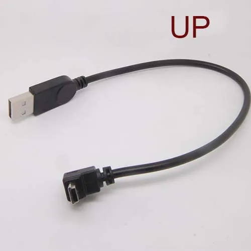 90 градусов вверх угол usb тип A штекер в мини B 5 Pin Мужской кабель адаптер