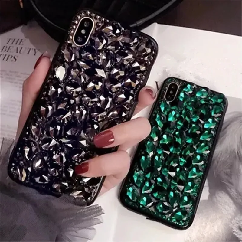 

LaMaDiaa Case for Samsung galaxy S10 Plus s6 s7 s8 s9 plus note 8 9 Luxury Classic diamond Rhinestone soft TPU Phone case cover