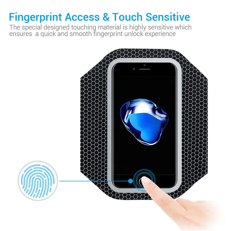 Спортивный кейс для бега TURATA Arm Band Ultrlia для iPhone 8 7 6 6 S Plus, Универсальный корпус для сенсорного экрана, светоотражающий держатель, чехол