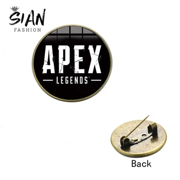 

SIAN Fashion Apex Legends Brooch Pin Collection Multicolor Game Logo Printed Glass Cabochon Jackets Lapel Pins Badge Player Gift