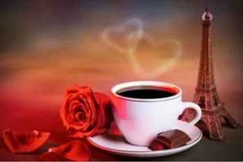 

CAMMITEVER Diy Diamond Painting Paris Coffee Home Decoration 5D Diamond Embroidery Needlework Diamond Mosaic Kitchen Wall