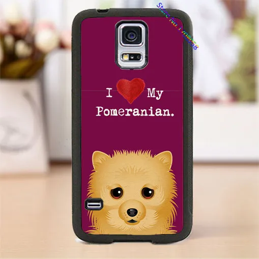 I Love My Поморское щенки телефон дело чехол для Samsung Galaxy S3 S4 S5 s6 s7 край примечание 3 4 5