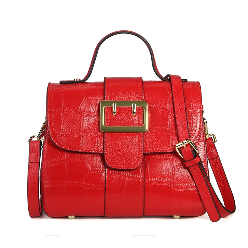 

Nesitu Green Grey Red Brown Black Genuine Leather Small Women Messenger Bags For mini ipad Handbags Female Shoulder Bags M0006