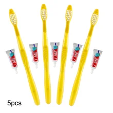 5 шт Горячая одноразовая зубная щетка Удобная Личная забота зубная щетка с пастой унисекс для путешествий