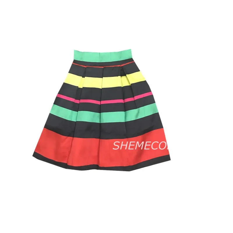 SHEMECOR женские плиссированные мини-юбки с цветочным принтом и модными элементами в стиле граффити на весну и осень Falda Femininas - Цвет: 06