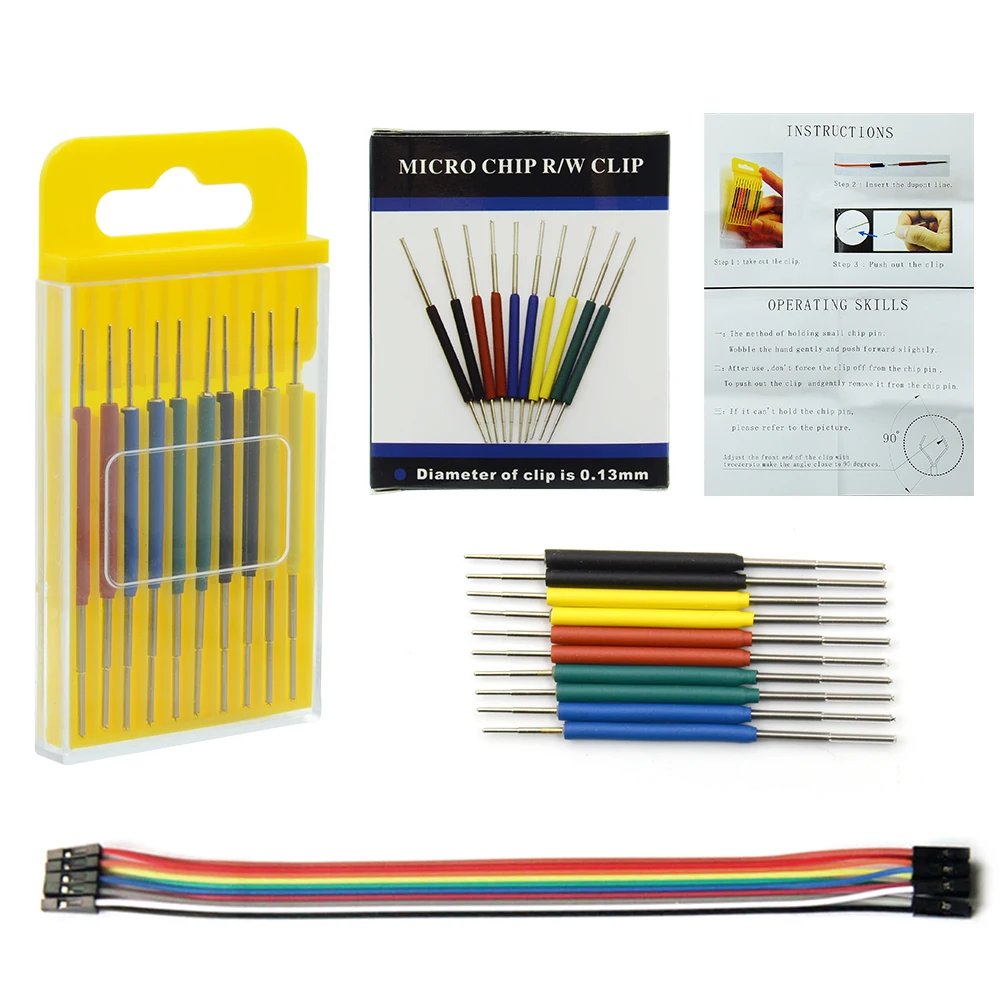 

Micro clip online connect the SOP/SOIC/TSSOP/TSOP/SSOP/MSOP/PLCC/QFP/TQFP/LQFP/SMD package pin for programming and test the chip