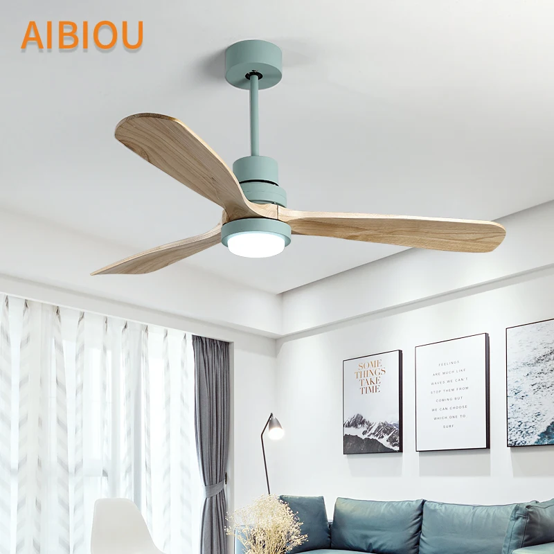 AIBIOU Nordic Style Led Ceiling Fan With Lights Remote ...