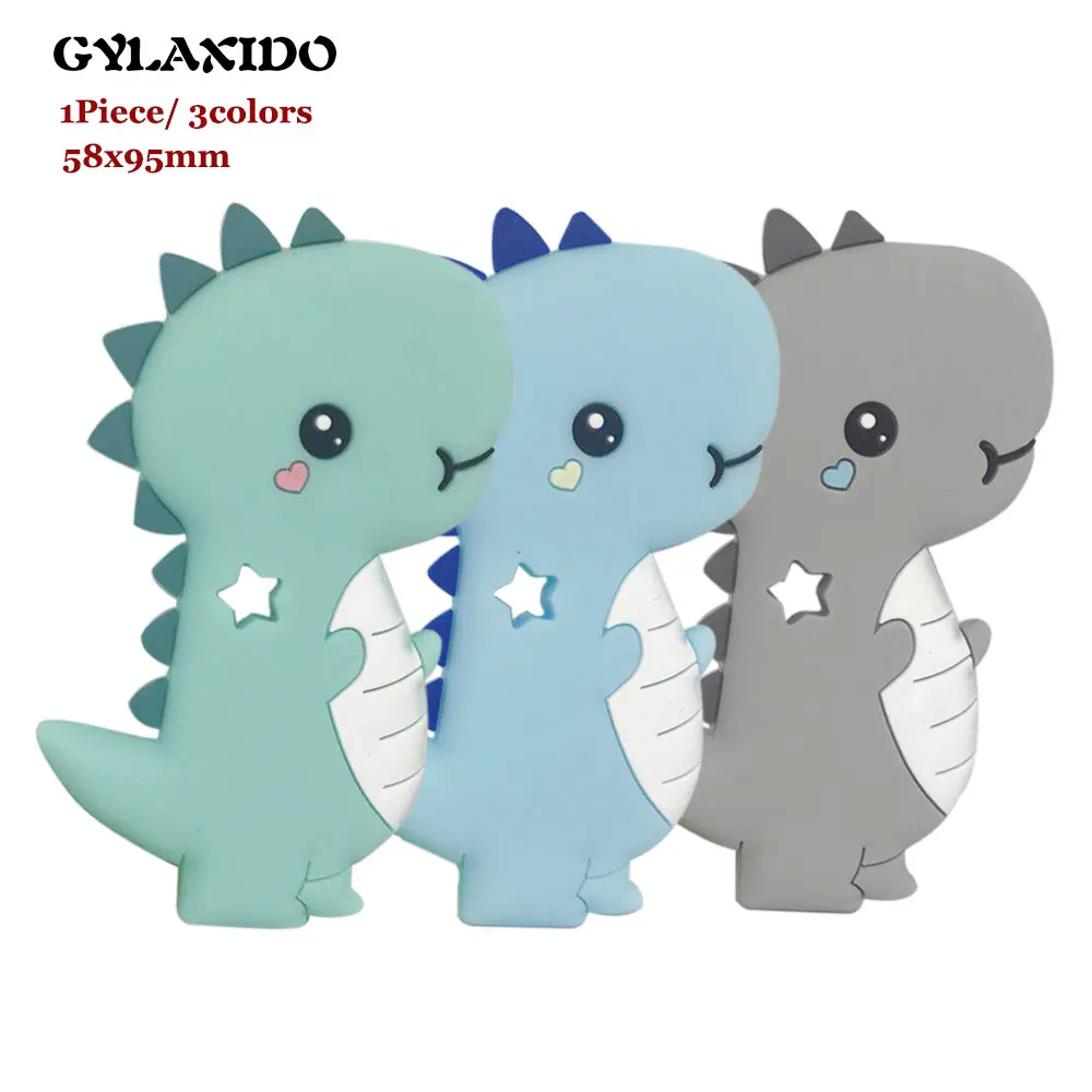 

1Pc Bear Sheep Koala Silicone Teether Animal Baby Teething Toy Dinosaurs Teether Baby Cartoon Nursing Necklace Toddler Toys