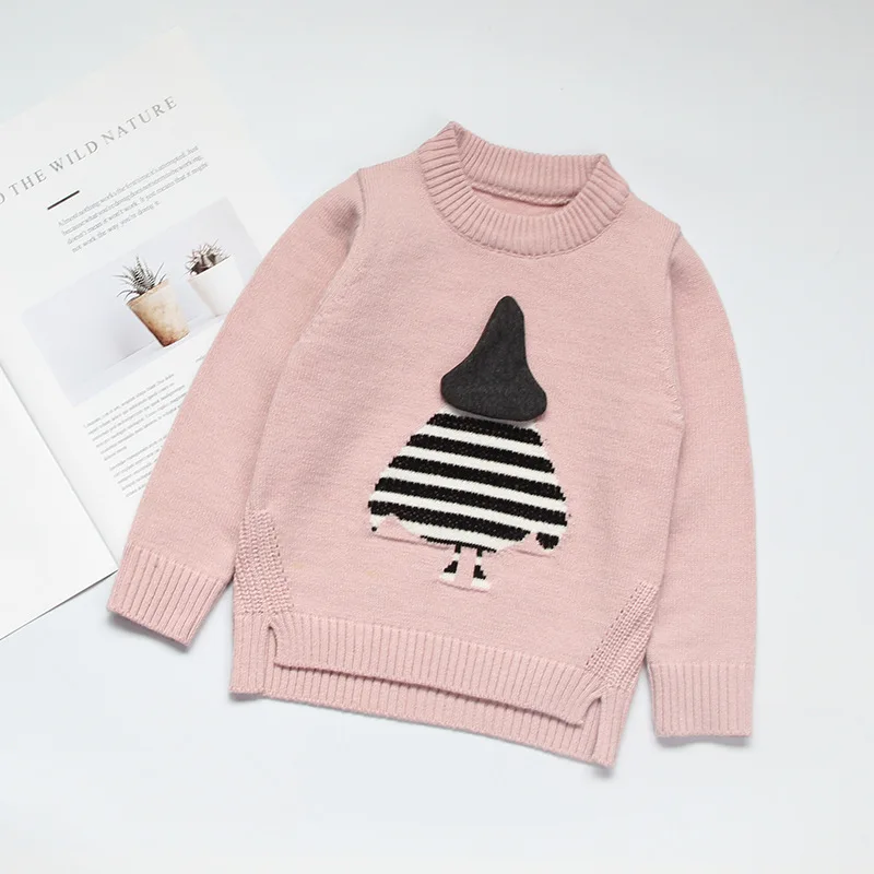 

PRYDYC Pure Color Pattern Sweater Girl Spring and Autumn Winter Long Sleeve Warm Knitted Baby Girls Sweater Girls Pullover Top