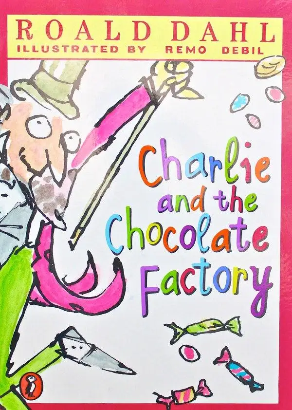 

Charlie and the Chocolate Factory Book Cover Locket Necklace keyring silver & Bronze tone B0962