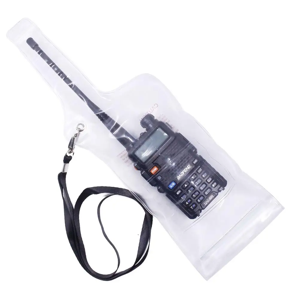 Clear IPX8 2 way Радио водонепроницаемый чехол для Baofeng Радио Чехол UV-5R BF-888S UV-82 GT-3 UV-B5 TYT TH-F8 рация WOUXUN - Цвет: Clear