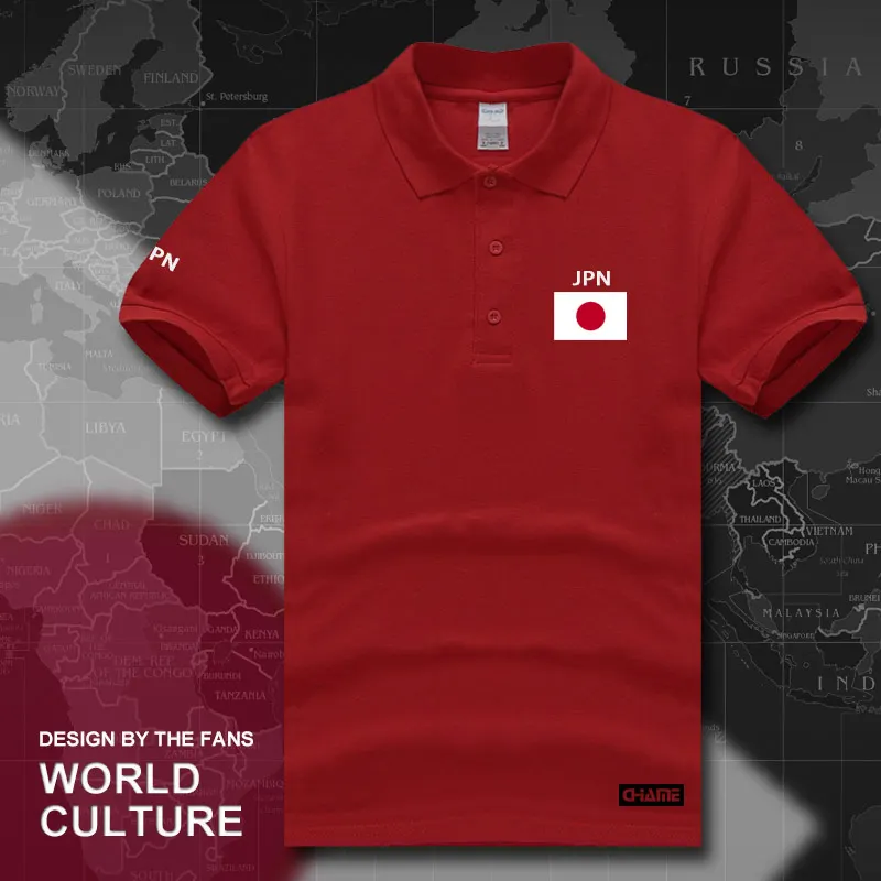 Japan Nippon polo shirts men short sleeve white brands printed for