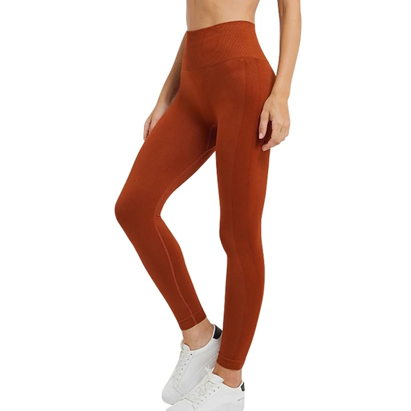 

Women's High Stretchy Solid Seamless Nylon Spandex Pro Cool Athletic Gym Workout Yoga Pants