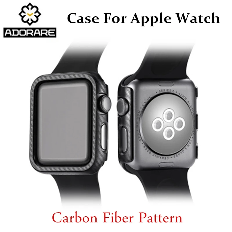 Защитный чехол из углеродного волокна для Apple Watch 4 3 2 1 ультра тонкий 42 мм 38 iWatch