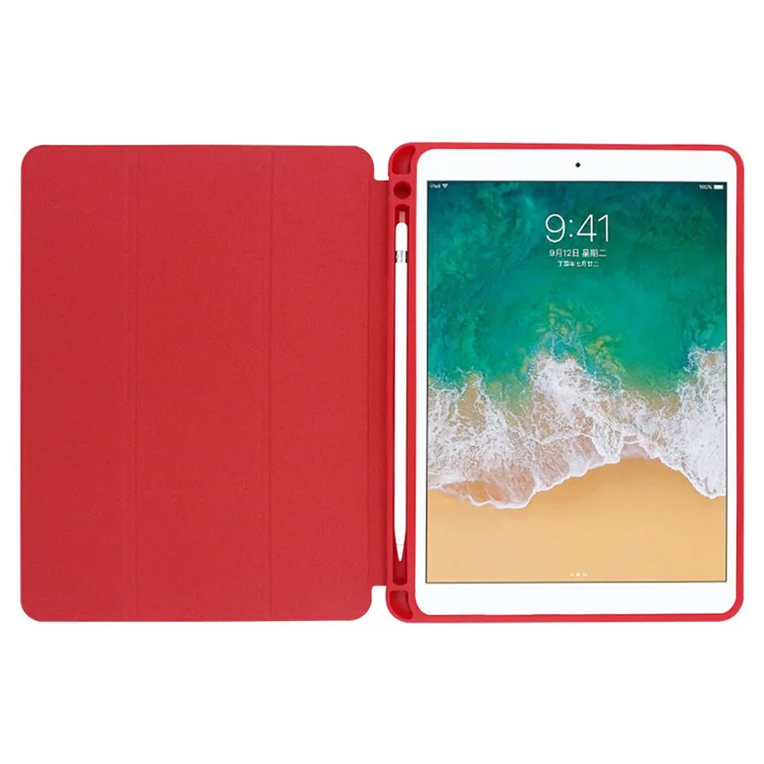 PU Leather Case for Apple iPad Pro 10.5 Flip Stand Smart Cover with Pencil Holder Slot Tablet Protective Case for iPad Pro 12 (7)