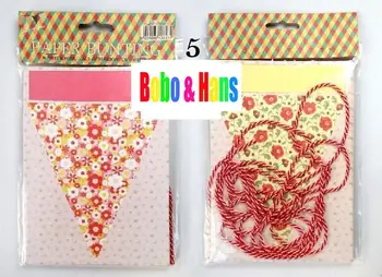 

New fashion flower series bunting paper flag set / stationery / Wholesale