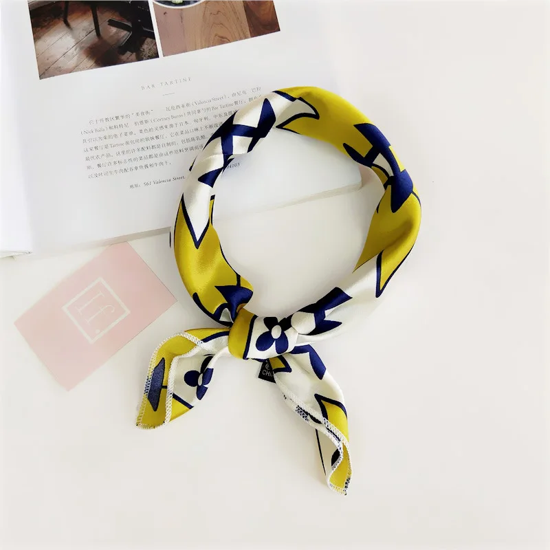 50*50cm Square Silk Feel Satin Scarf Elegant Women Head Skinny Retro Hair Tie Band Small Fashion Square Kerchief Neck Scarf 50*50cm Square Silk Feel Satin Scarf Elegant Women Head Skinny Retro Hair Tie Band Small Fashion Square Kerchief Neck Scarf